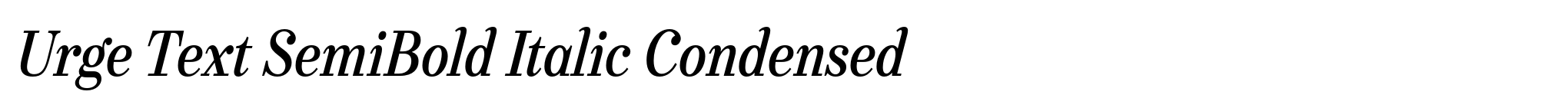 Urge Text SemiBold Italic Condensed image